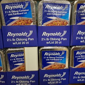 1- BANDEJA ALUMINIO RECTANGULAR C/TAPA 5/CAJA